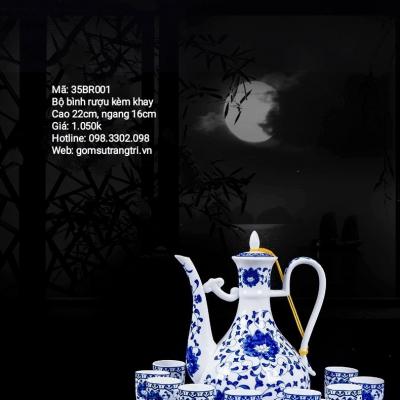 Bộ bình rót rượu kèm khay